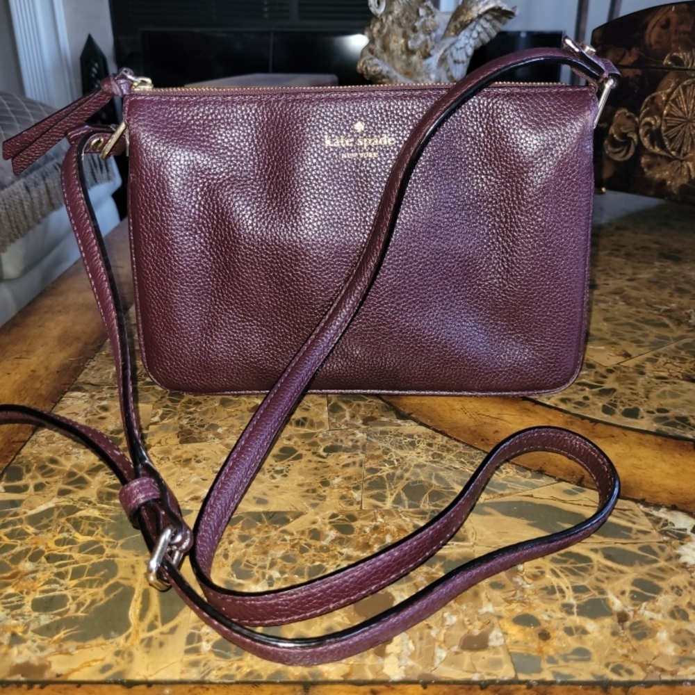 Kate Spade Purple Leather Crossbody Bag